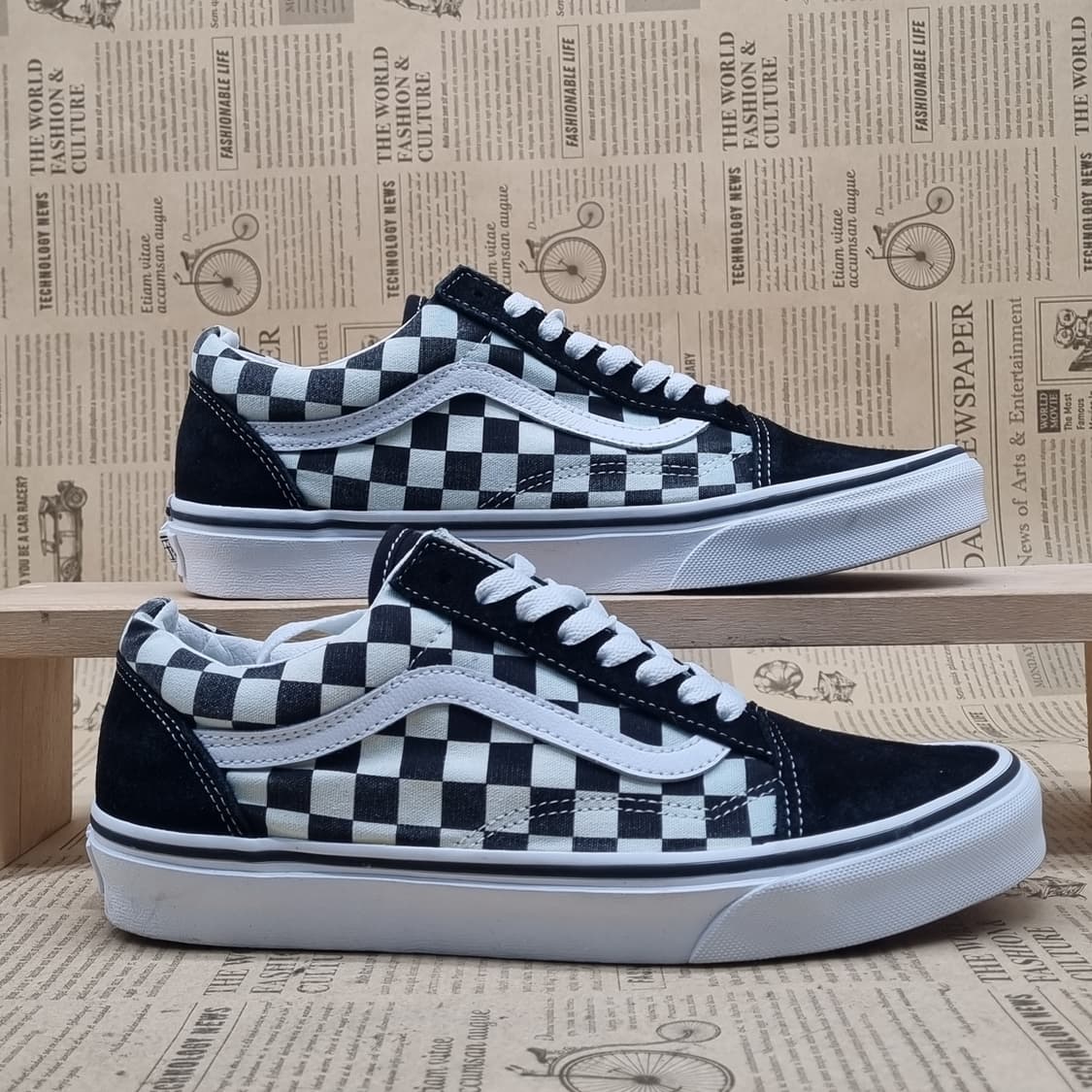 반스 올드스쿨 체커보드 남성스니커즈255 상품이미지1