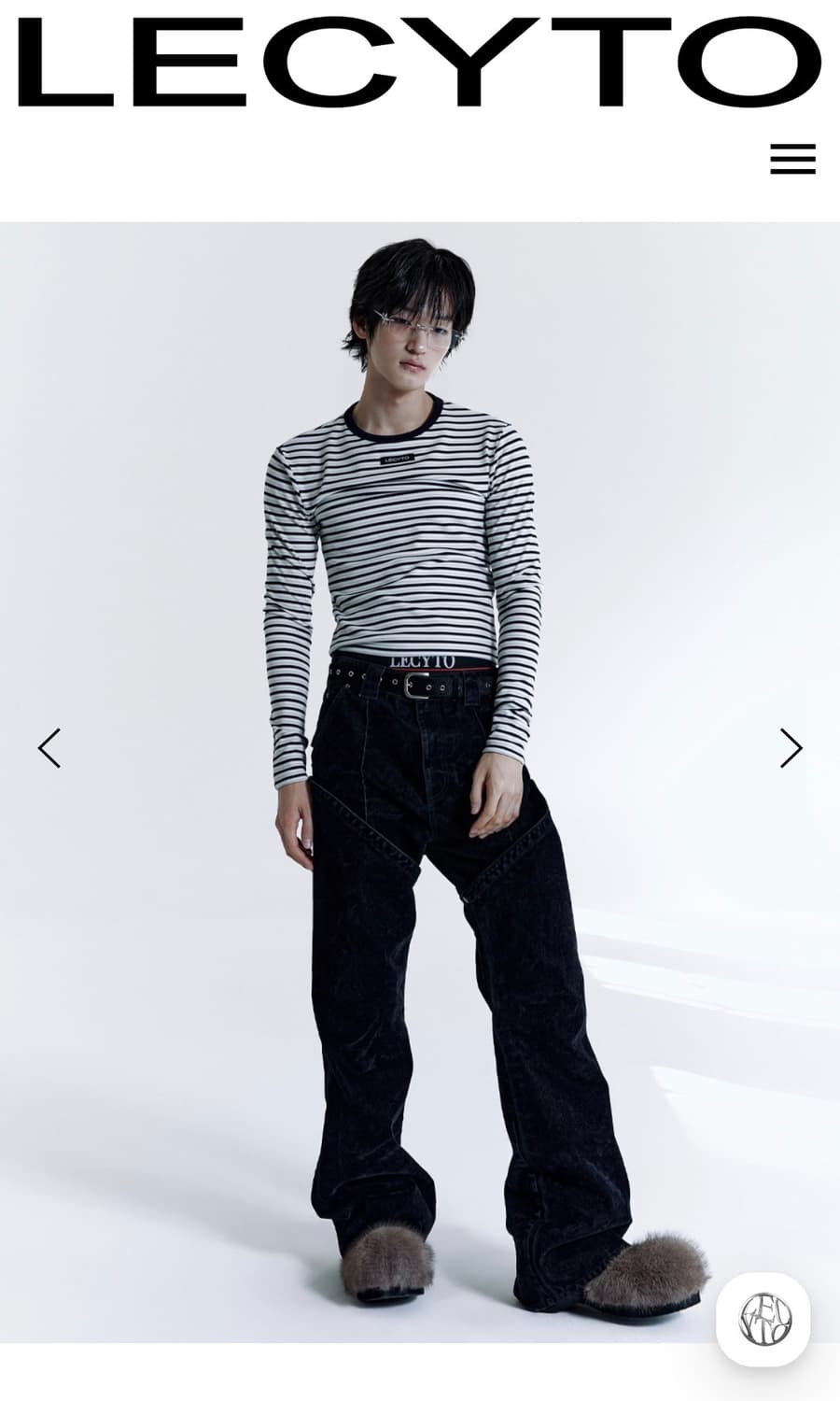 Lecyto Transform Velvet Denim Pants blue 상품이미지6