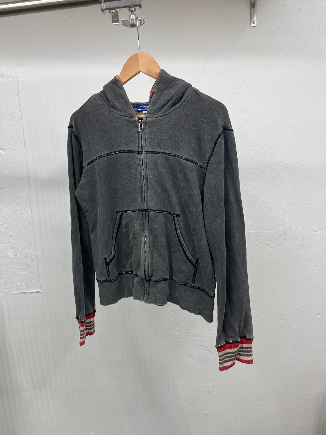 ~66) BURBERRY  WASHED HOOD ZIP-UP 상품이미지1