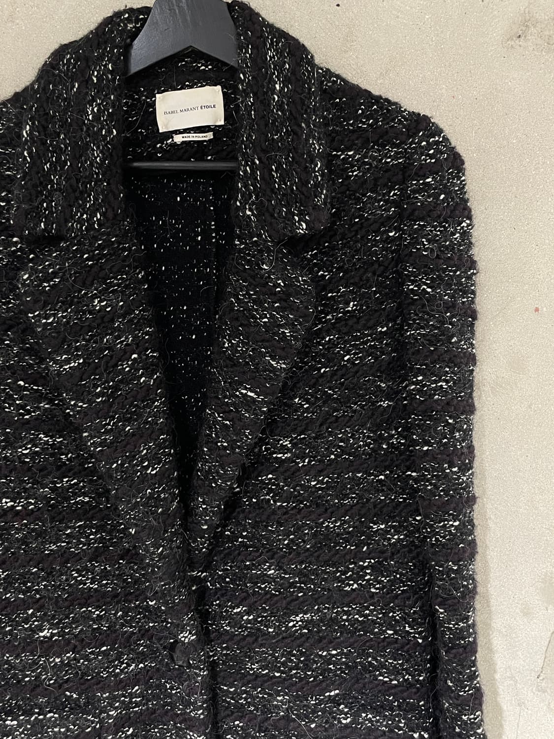 이자벨 마랑 에뚜왈 차콜 스트라이프 체스넛 버튼 알파카 울 자켓 상품이미지3