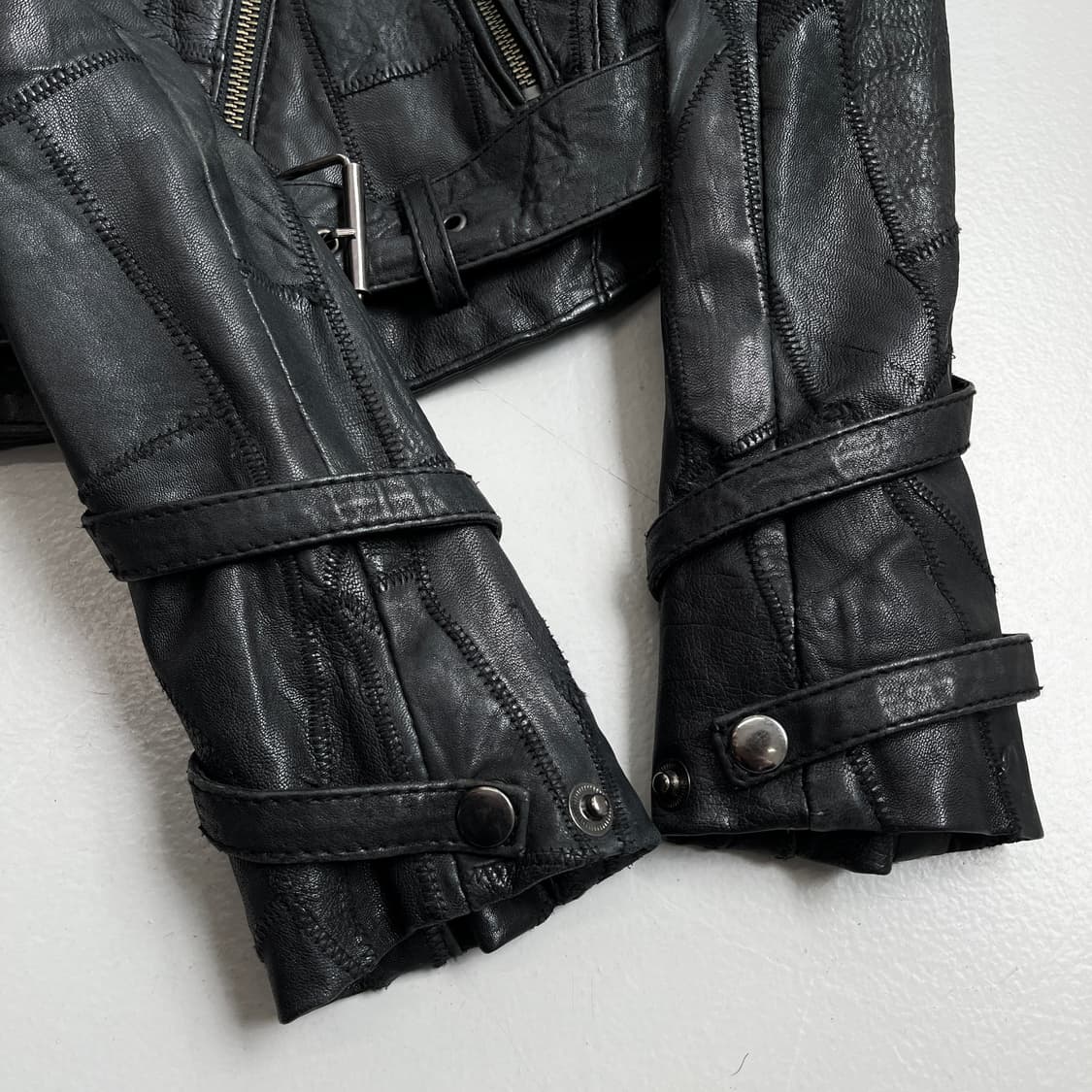 바이커 리얼레더 그런지 양가죽 사선 라이더 릭오웬스맛 가죽자켓 상품이미지7