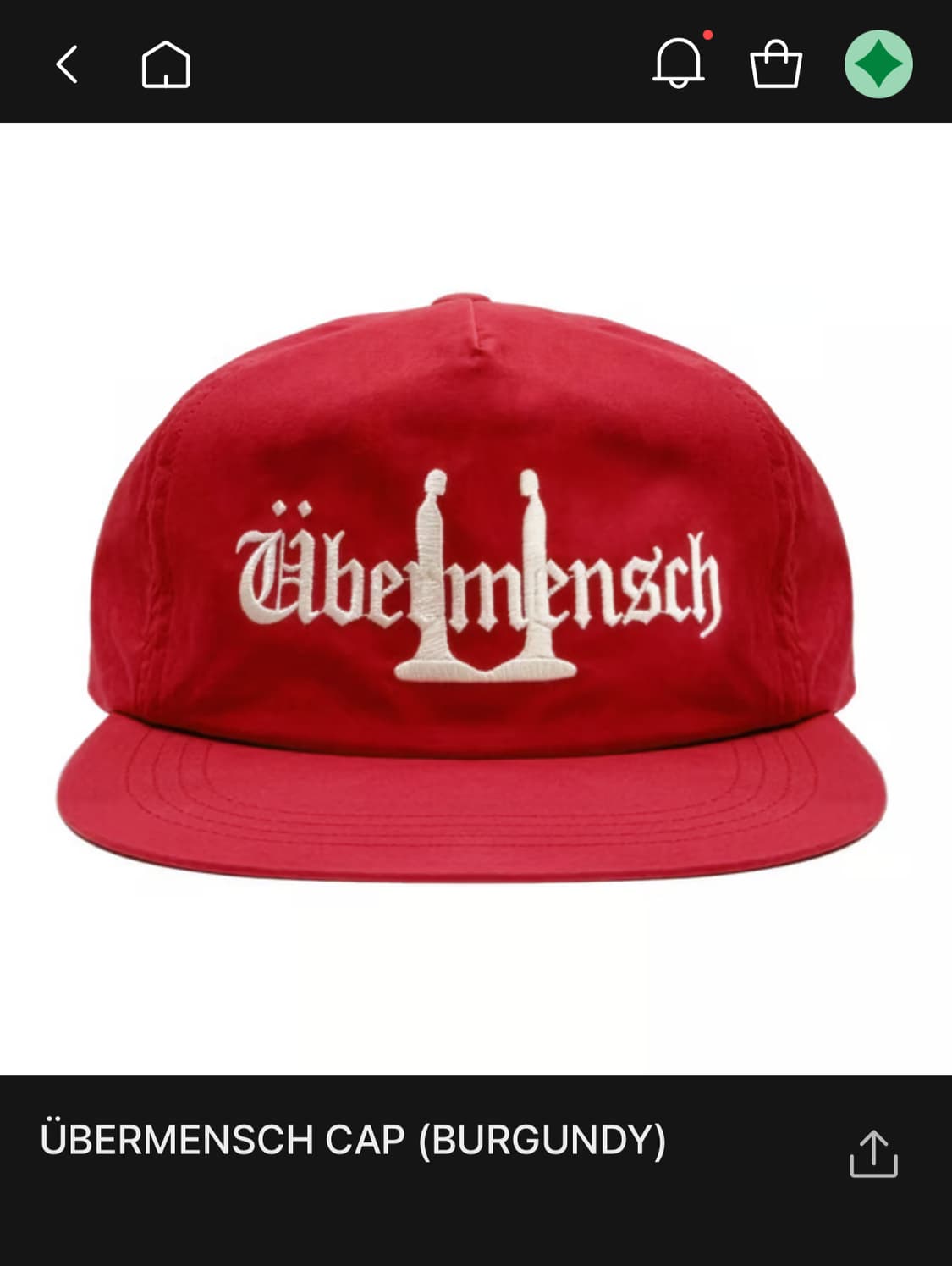 os 지드래곤 위버멘쉬 볼캡 레드 상품이미지1