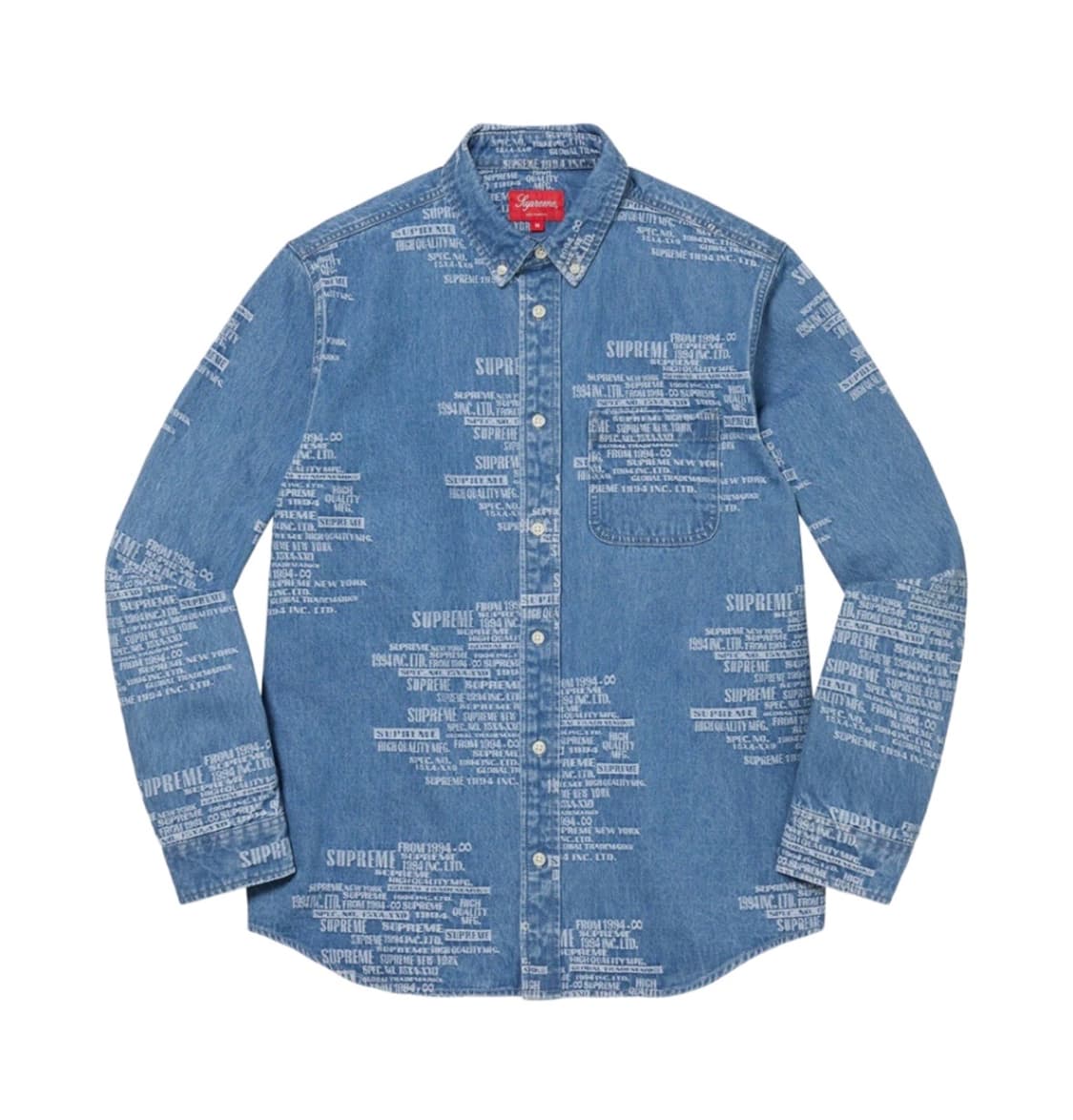 Supreme Trademark Jacquard Denim Shirt W 상품이미지1