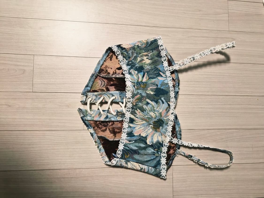 새상품 빈티지 무드 자카드 코르셋 비스티에 상품이미지3