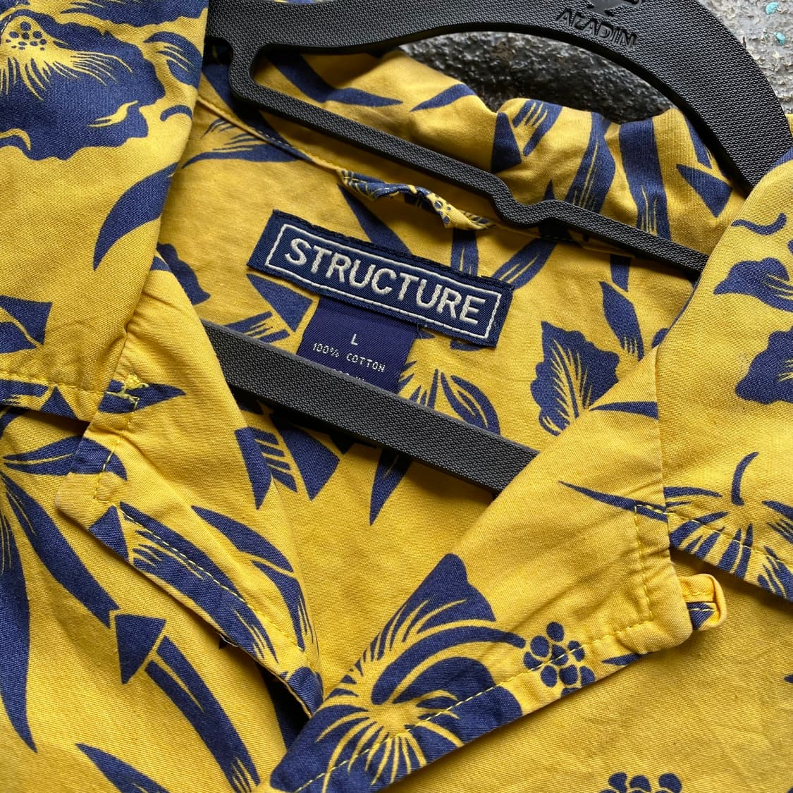 빈티지 옐로우 플라워 반팔 셔츠 상품이미지2