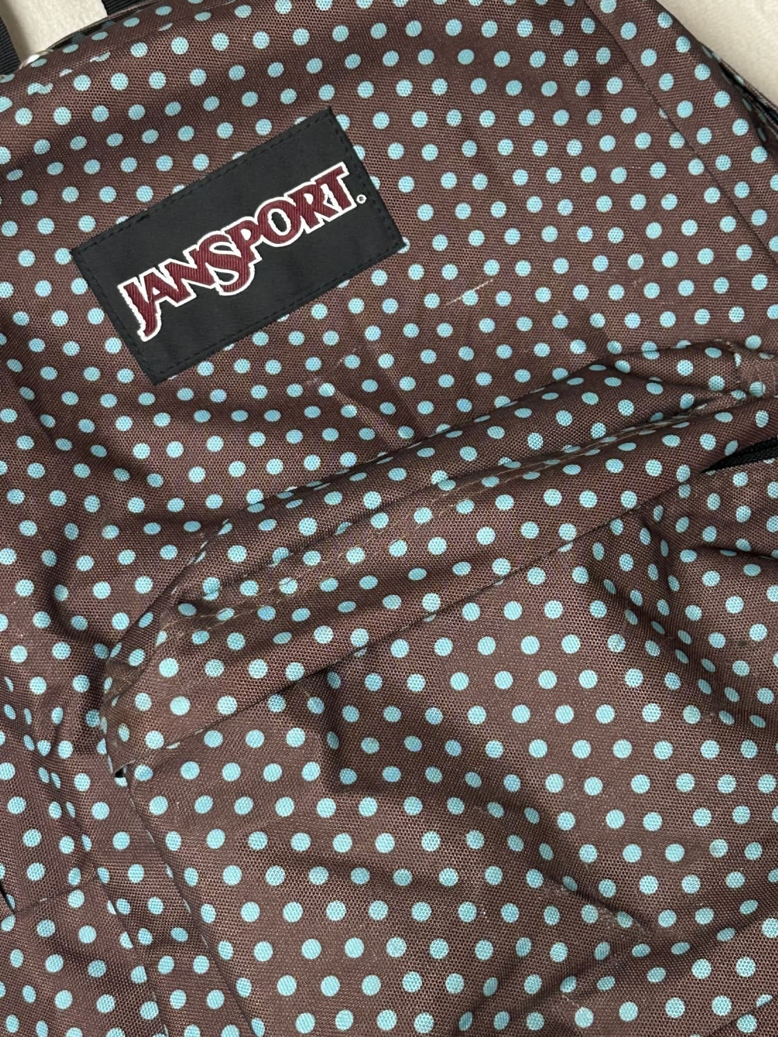 잔스포츠 브라운 민트 도트 땡땡이 백팩 상품이미지6
