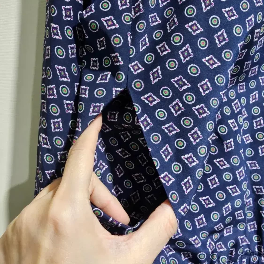 띠어리 패턴 블루종 자켓~55 상품이미지9