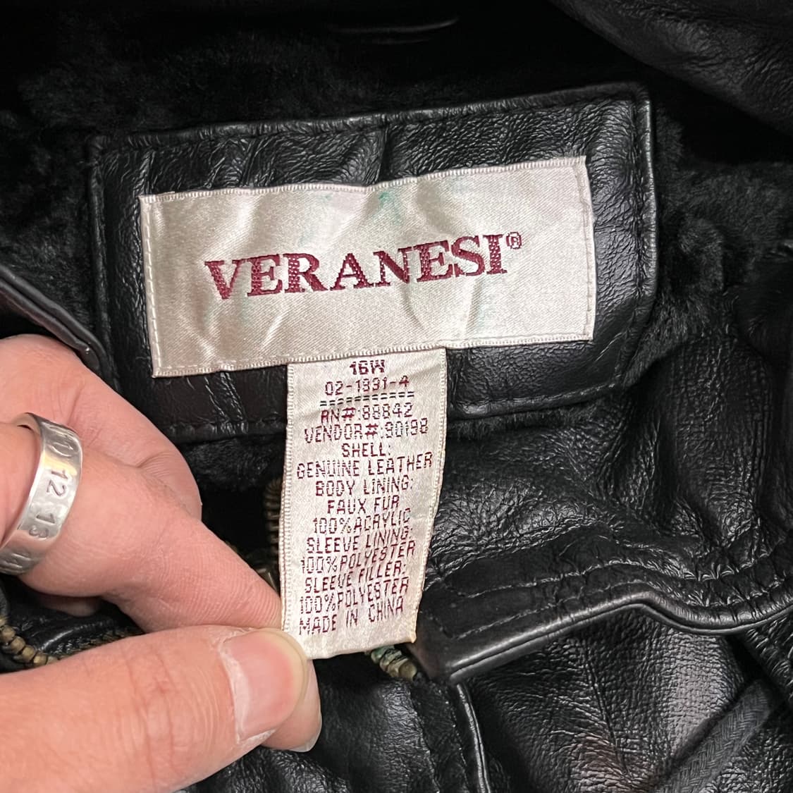  Veranesi 후드 레더 자켓 y14923 상품이미지6