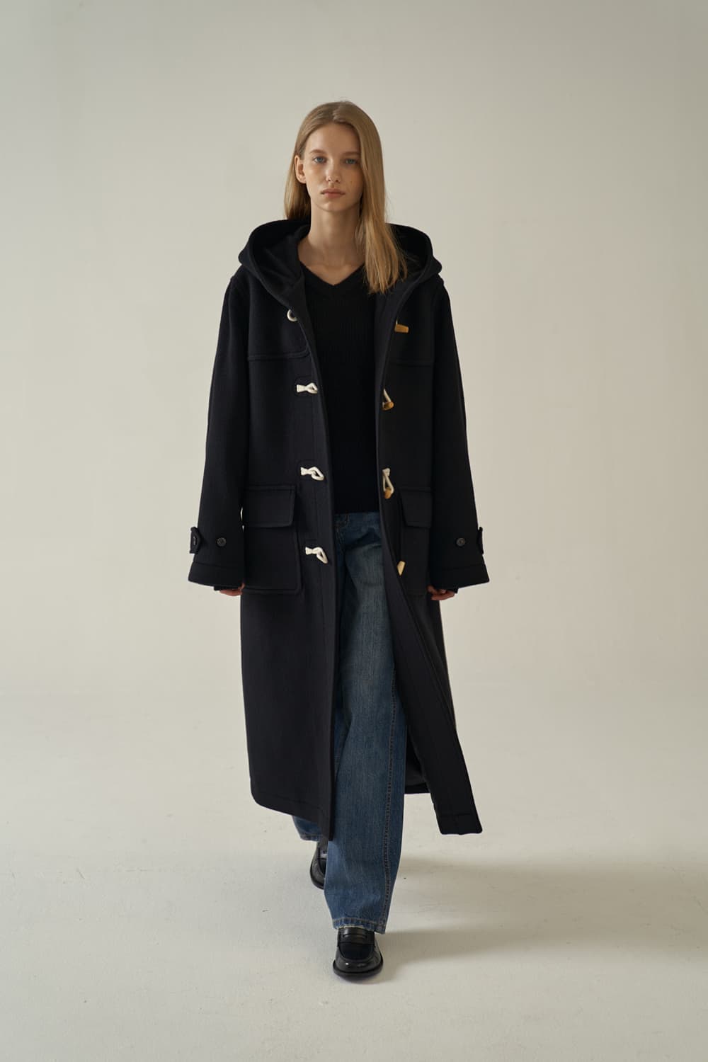 [S] 파사드패턴 캐시미어 더플코트 네이비 상품이미지5