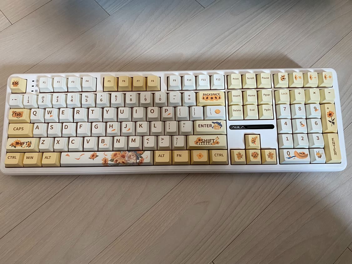 독거미 키캡 F108 화이트 골드 영문 키캡 108개 상품이미지1