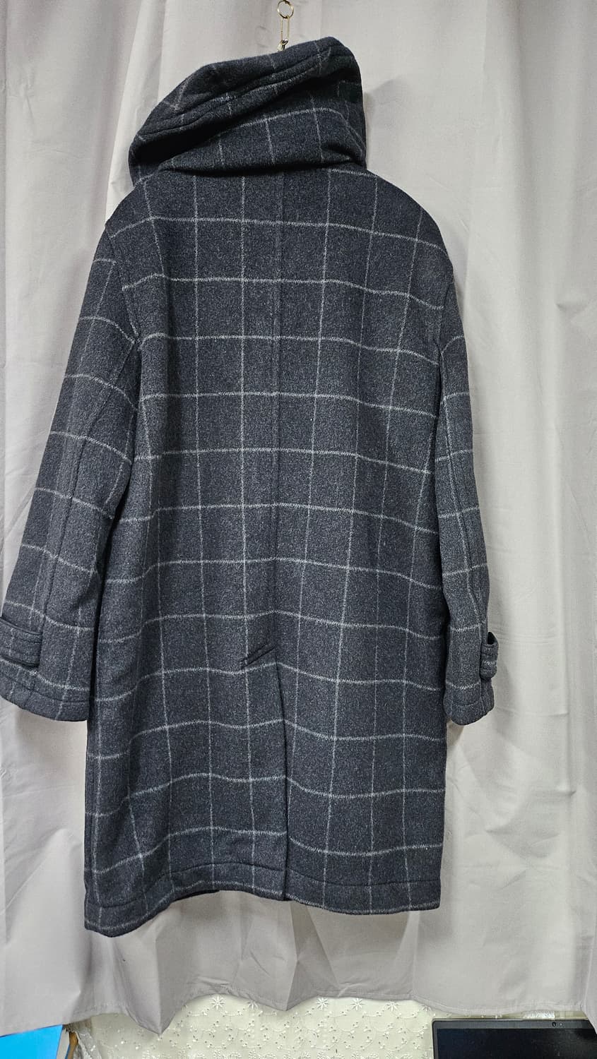 Lee  체크 모직 후드 떡볶이코트 100 상품이미지3