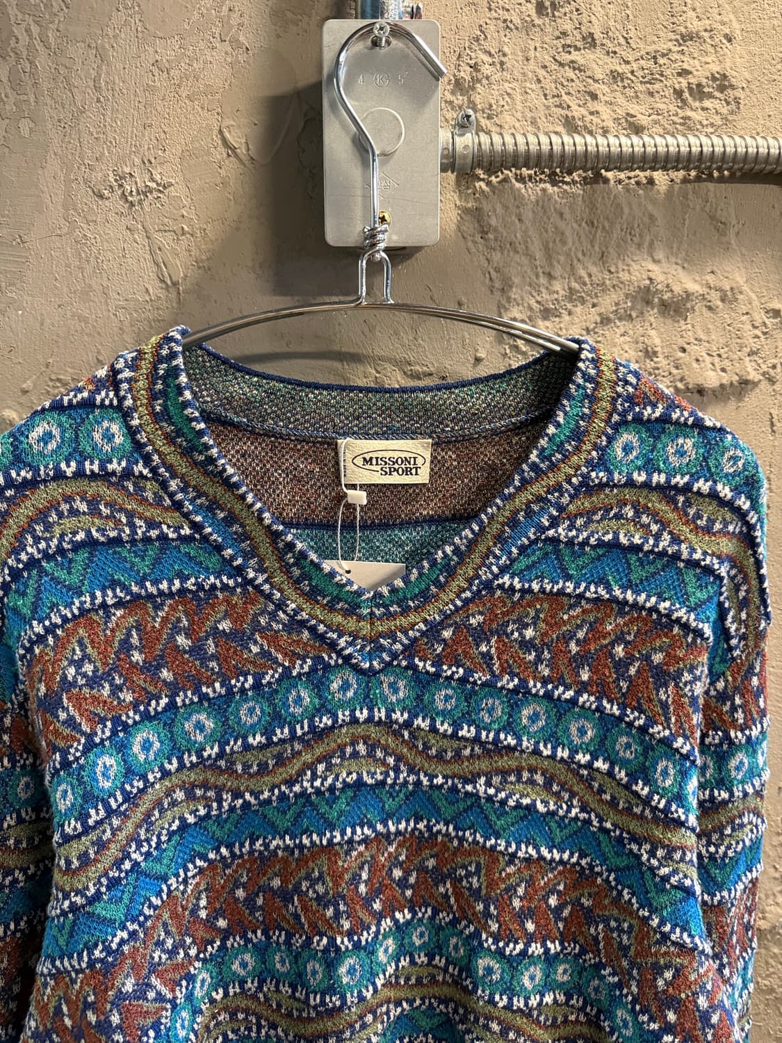 미쏘니 스포츠 MISSONI 멀티패턴 코튼 블렌드 니트 L 상품이미지4