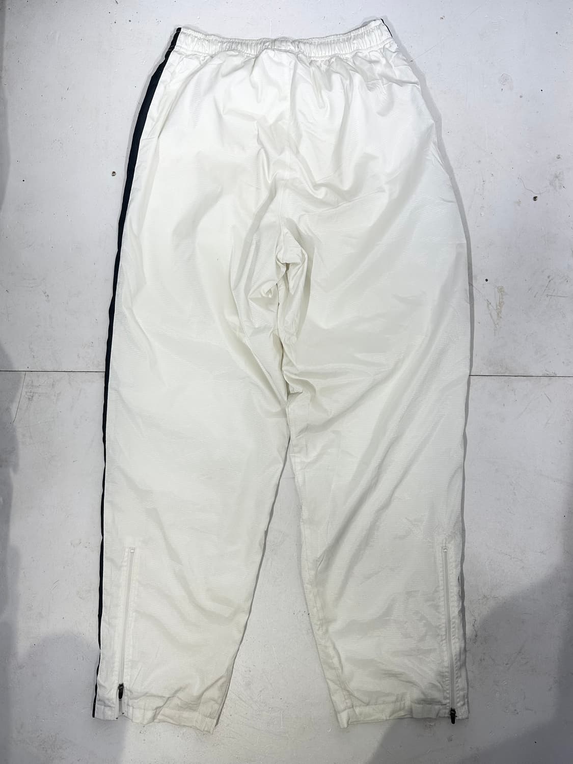 00s 나이키 화이트 블랙 사이드 라인 와이드 트랙 팬츠 M 상품이미지5