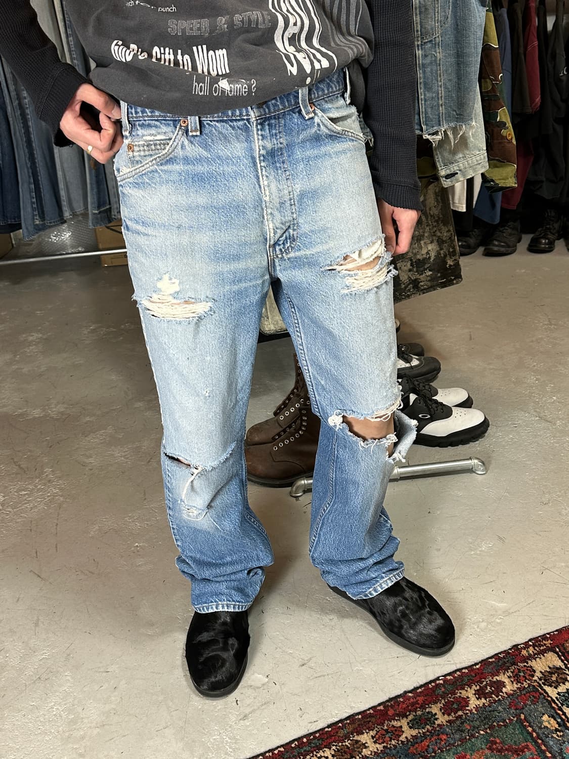 90's USA Made 빈티지 리바이스 517 오렌지탭 상품이미지10