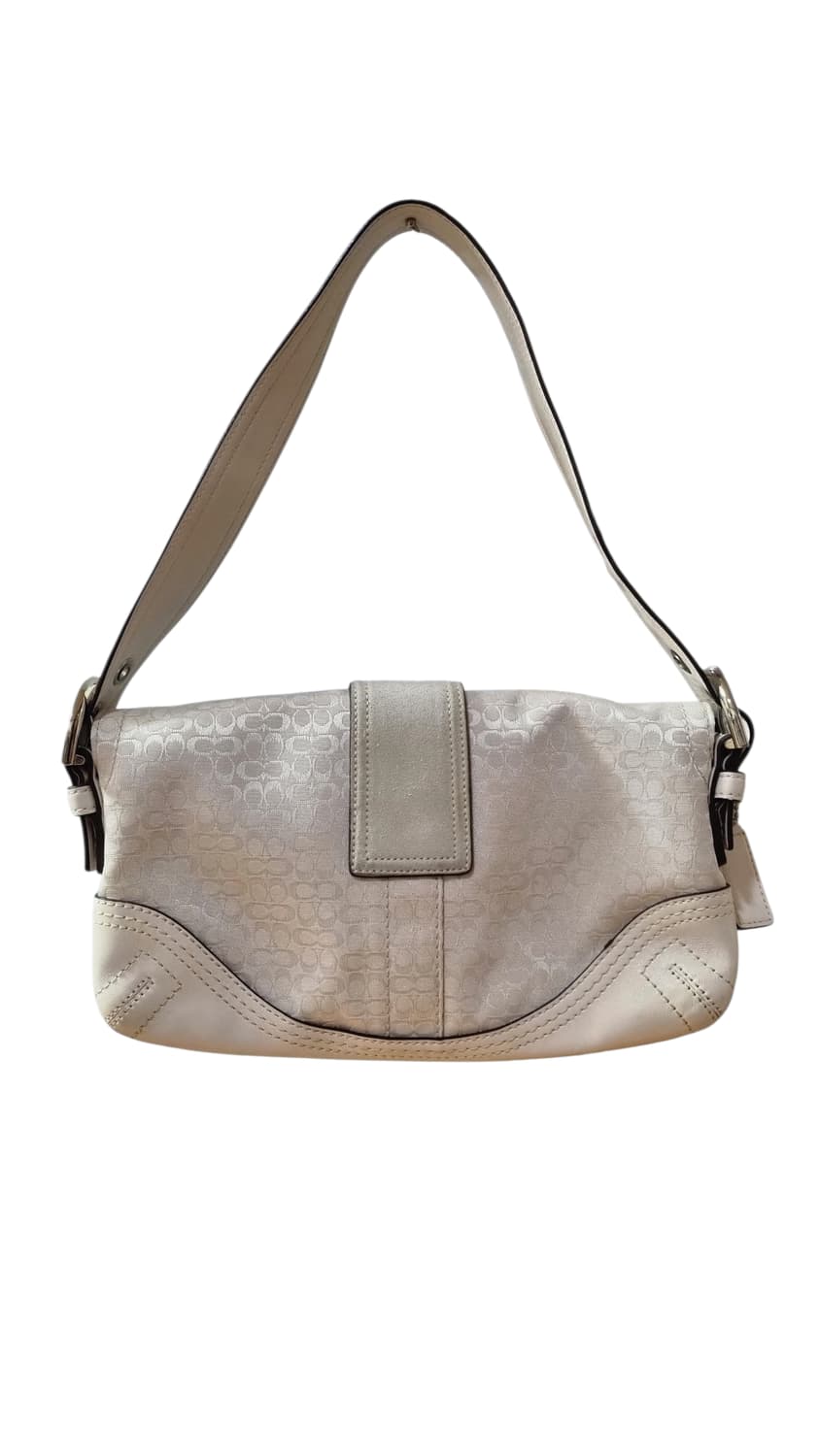 코치(Coach)의 소호 시그니처 화이트 숄더백 y2k 갸루 히메 상품이미지3