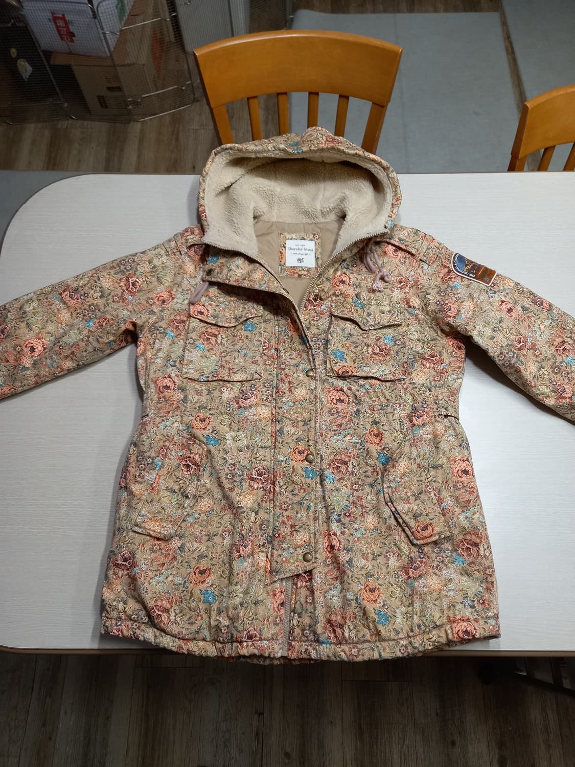 M95 Thursday Island 오버핏 플라워 후드패딩 M-991 상품이미지1