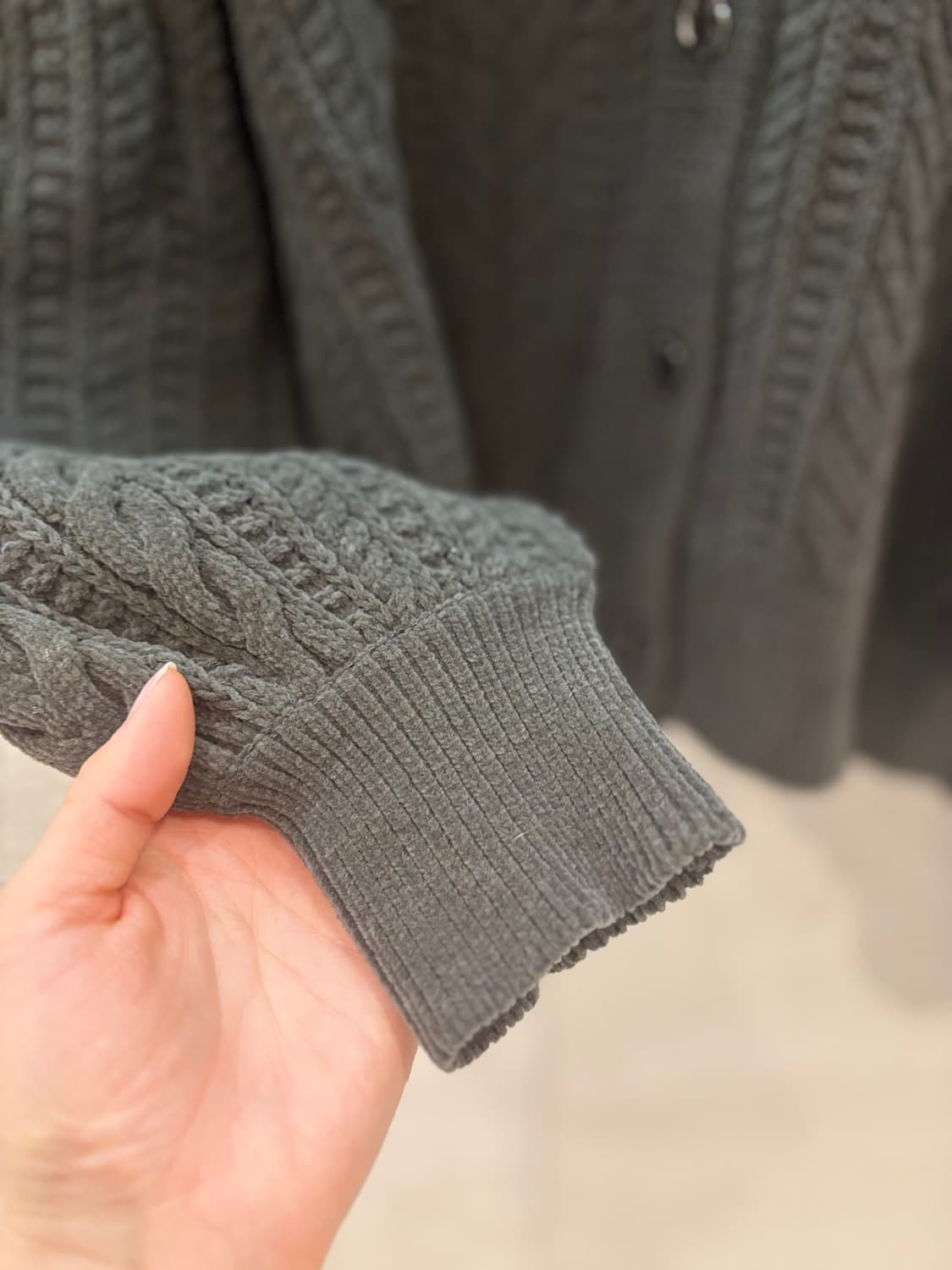 TIME 꽈배기 니트 가디건 상품이미지4