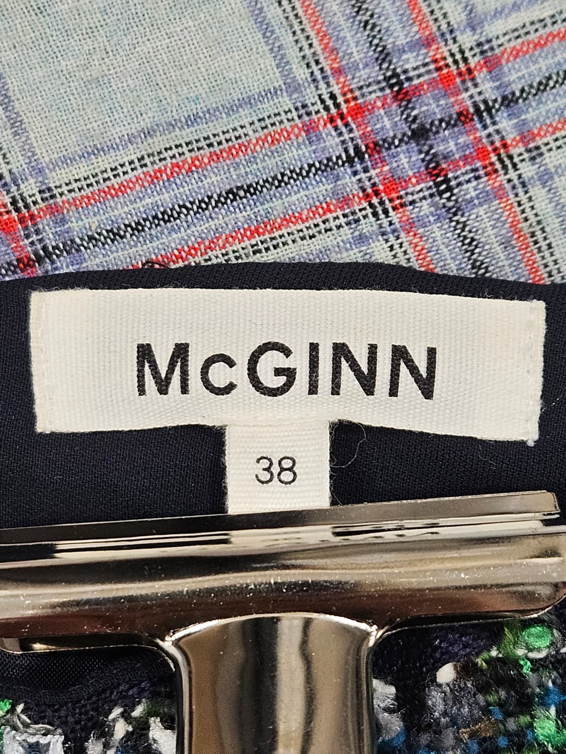 McGinn 트위드 미니스커트 밑단 데님 포인트 상품이미지2