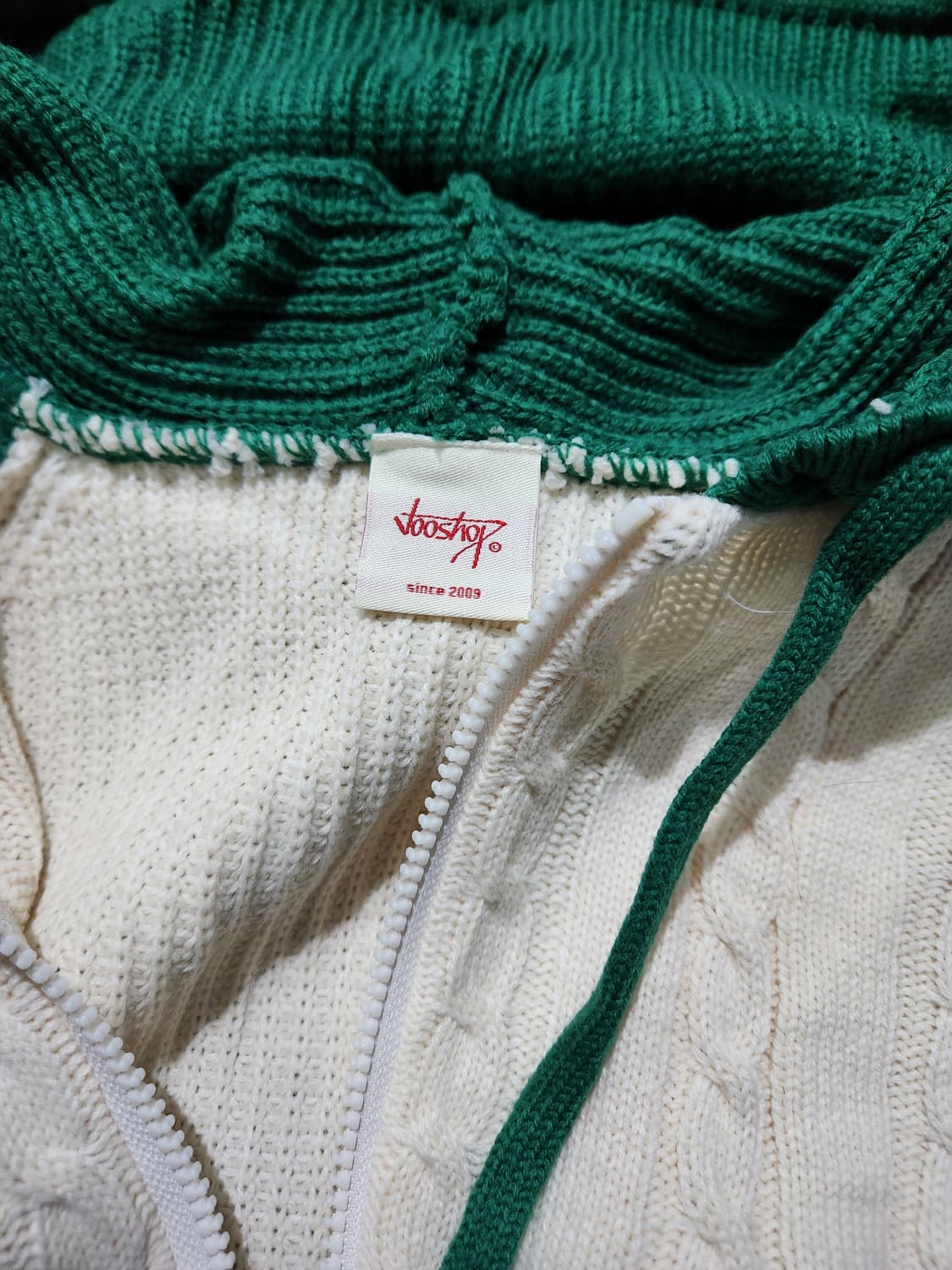 VOOSHOP 니트 후드 집업 상품이미지3