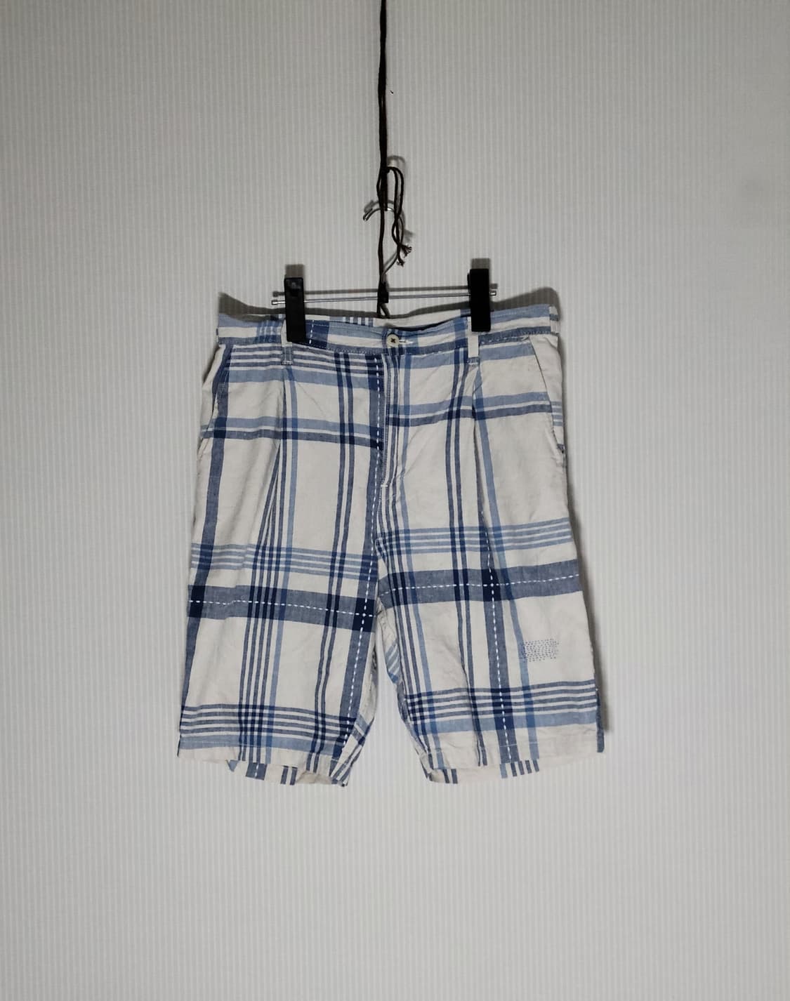 포터 클래식 린넨 체크 반바지 상품이미지1