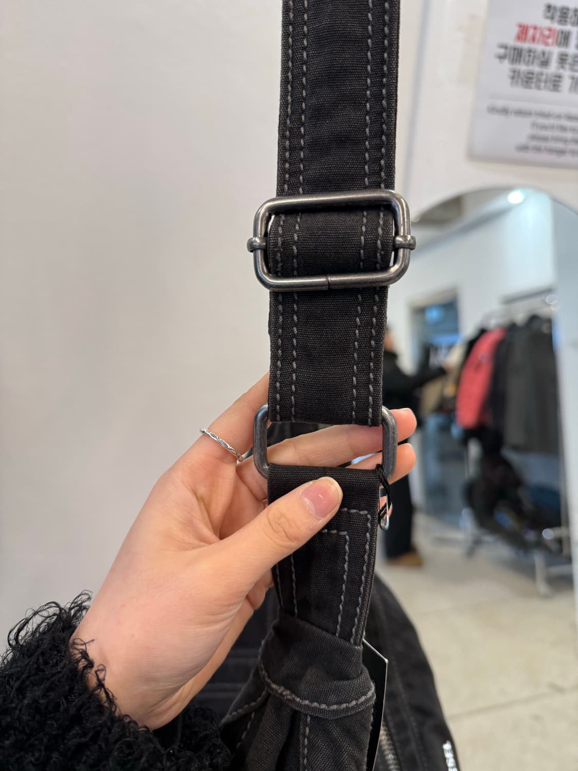 Diesel canvas shoulder bag Black  상품이미지7