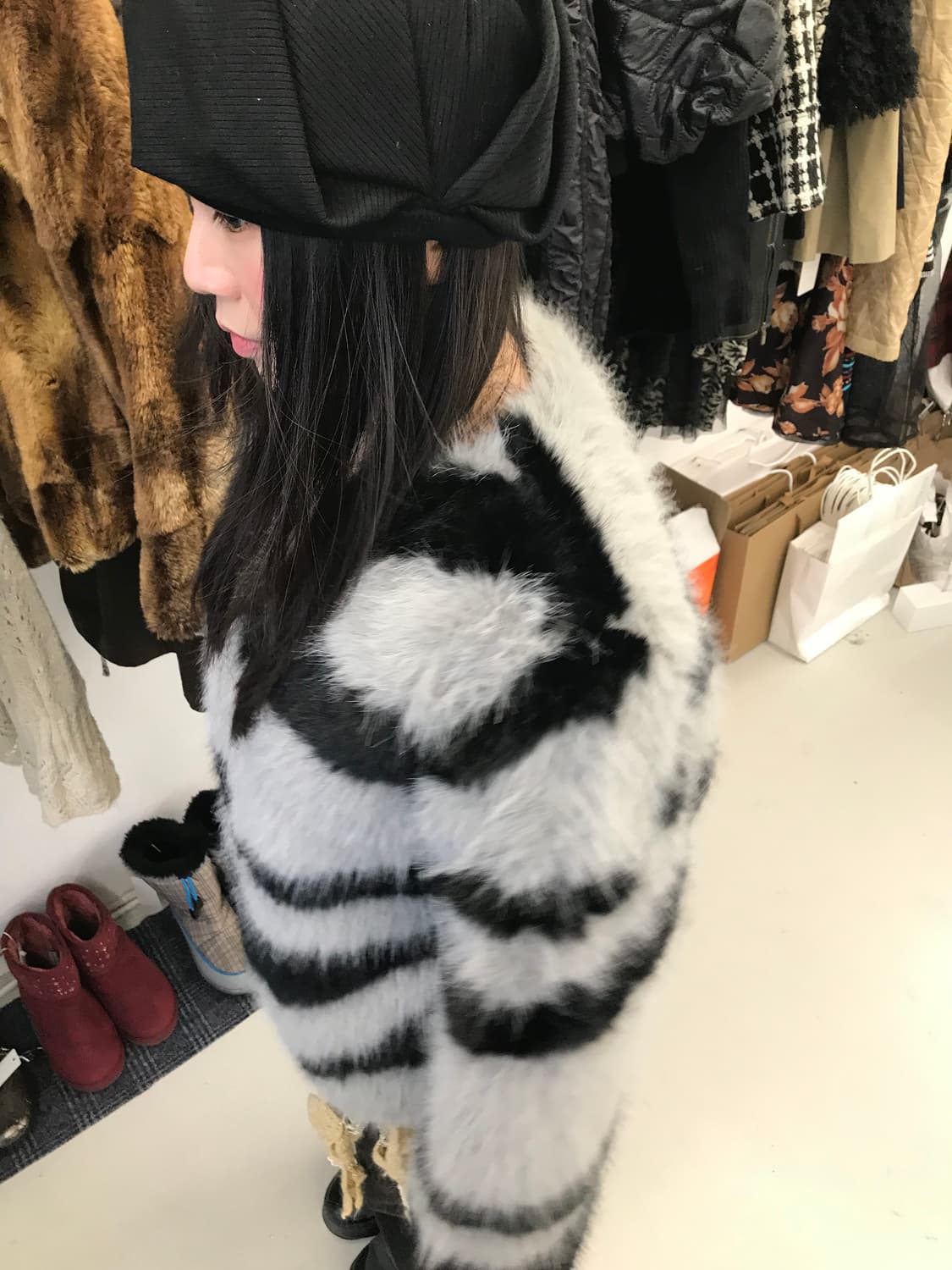 vintage pattern fur jacket 상품이미지2