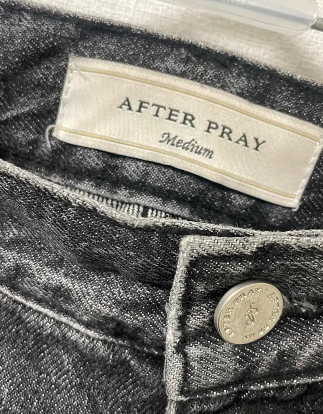 애프터프레이 와이드 워시드 슬래쉬 데님 진스 차콜 상품이미지4