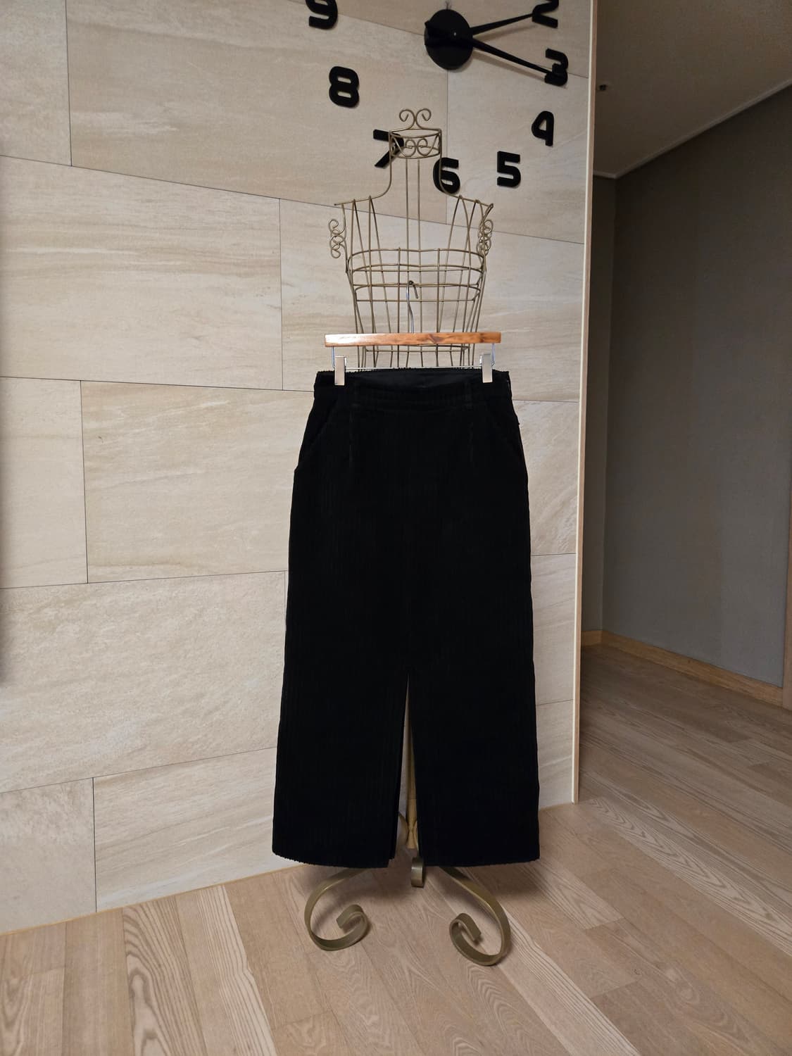 [64] TIME 타임 코듀로이 트임 롱 스커트 2022  상품이미지1