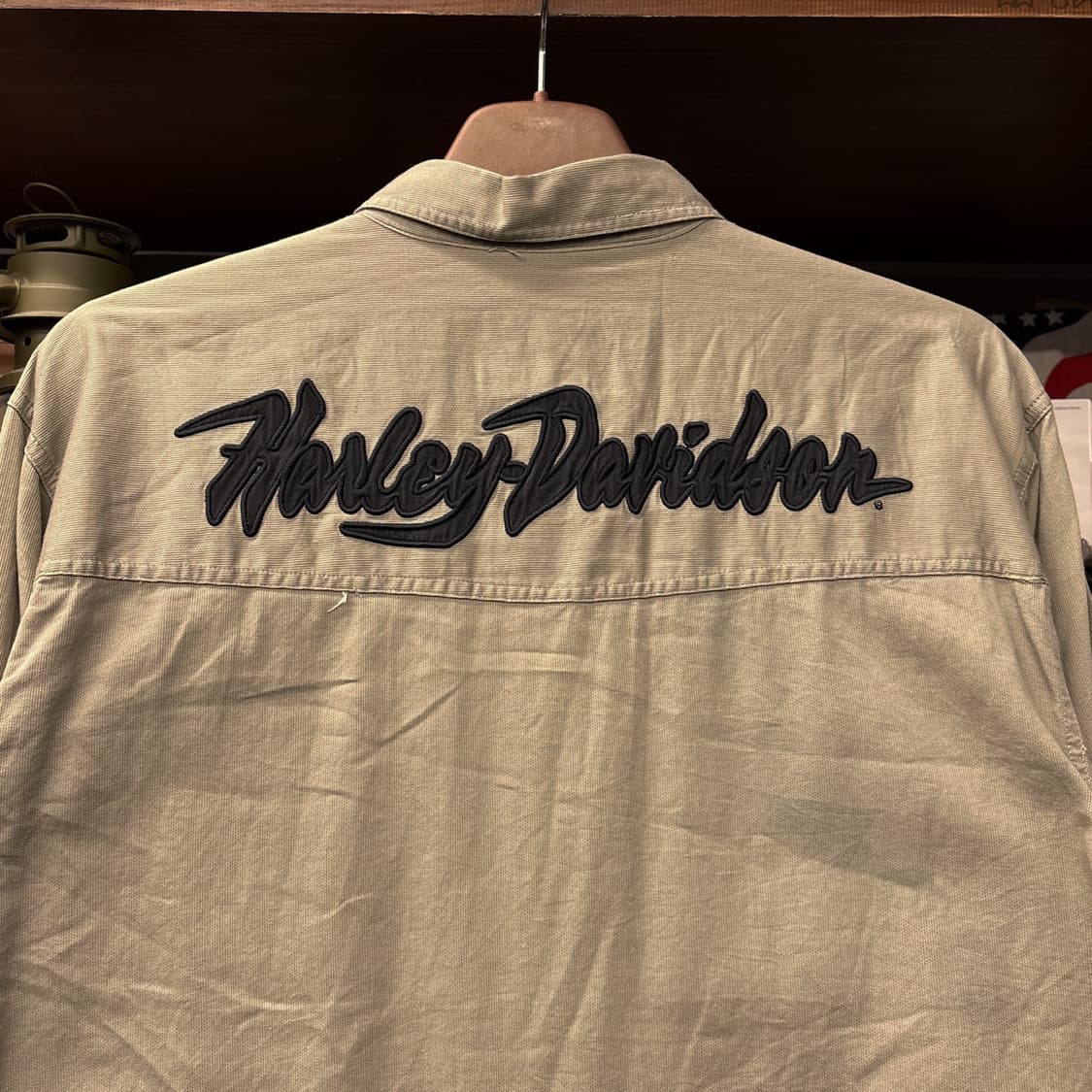 00s 할리데이비슨 플레임스컬 엠브로이드 코튼 워크자켓 N960 상품이미지5