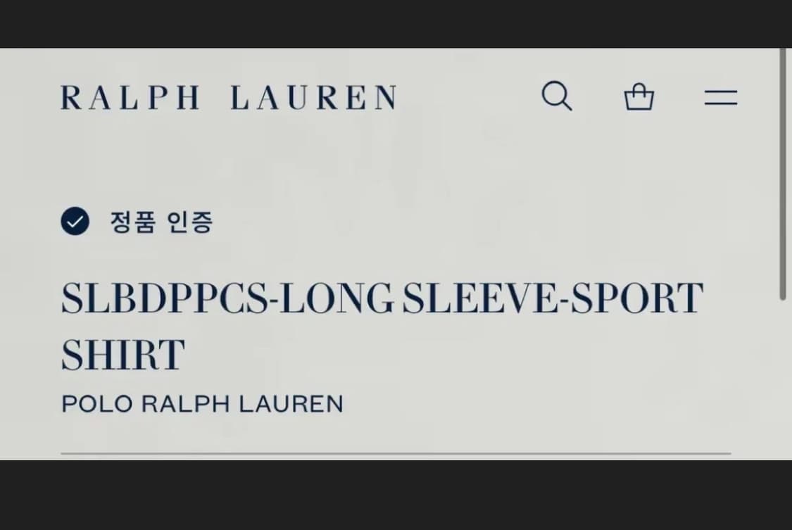 폴로 남성 셔츠 네이비 L 새상품 상품이미지3