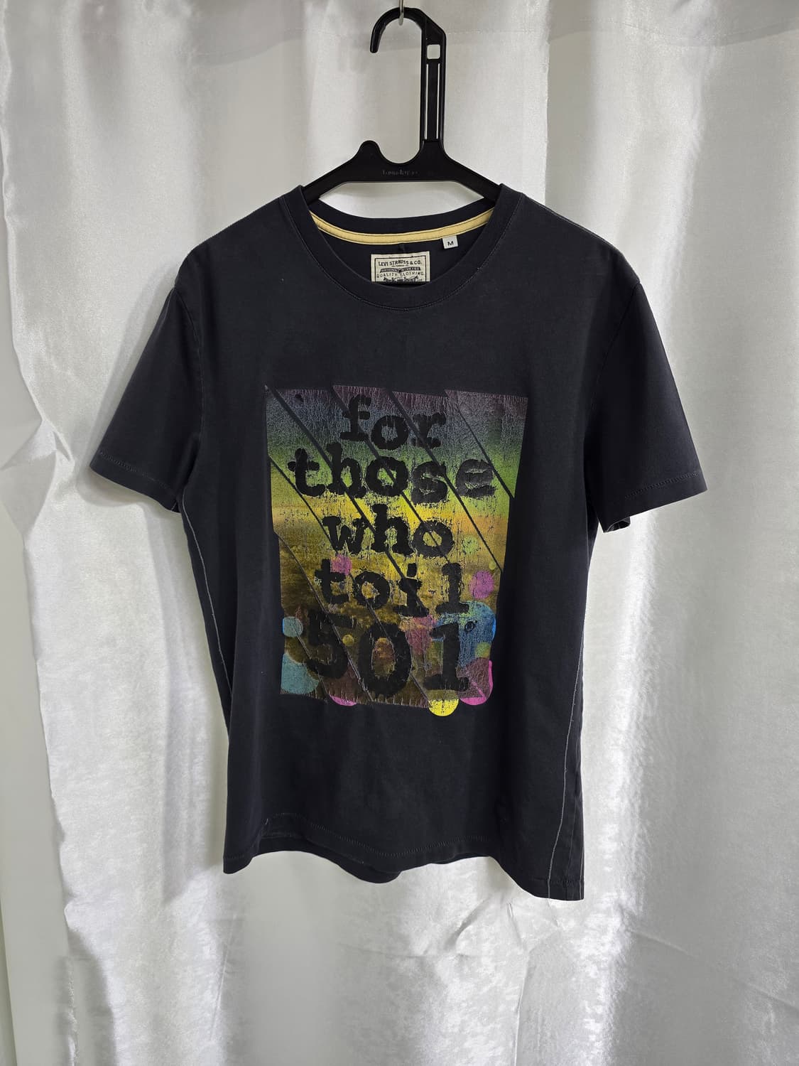 리바이스 불랙 501 프린팅 반팔 티셔츠 (1965) 상품이미지1