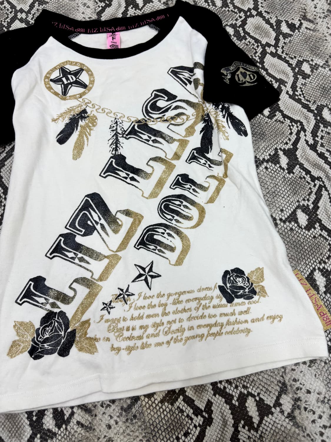 “Liz Lisa” Y2K mood Printing Slim Fit Te 상품이미지2
