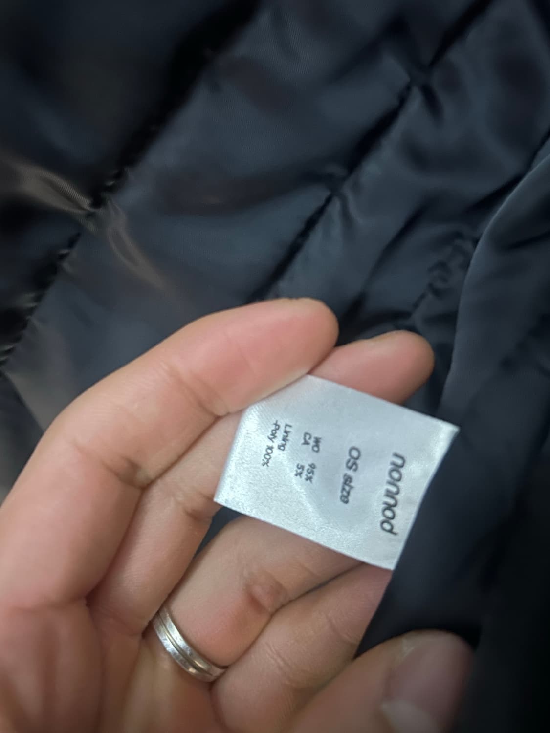 OS) 논노드 울 크롭 자켓 브라운 상품이미지5