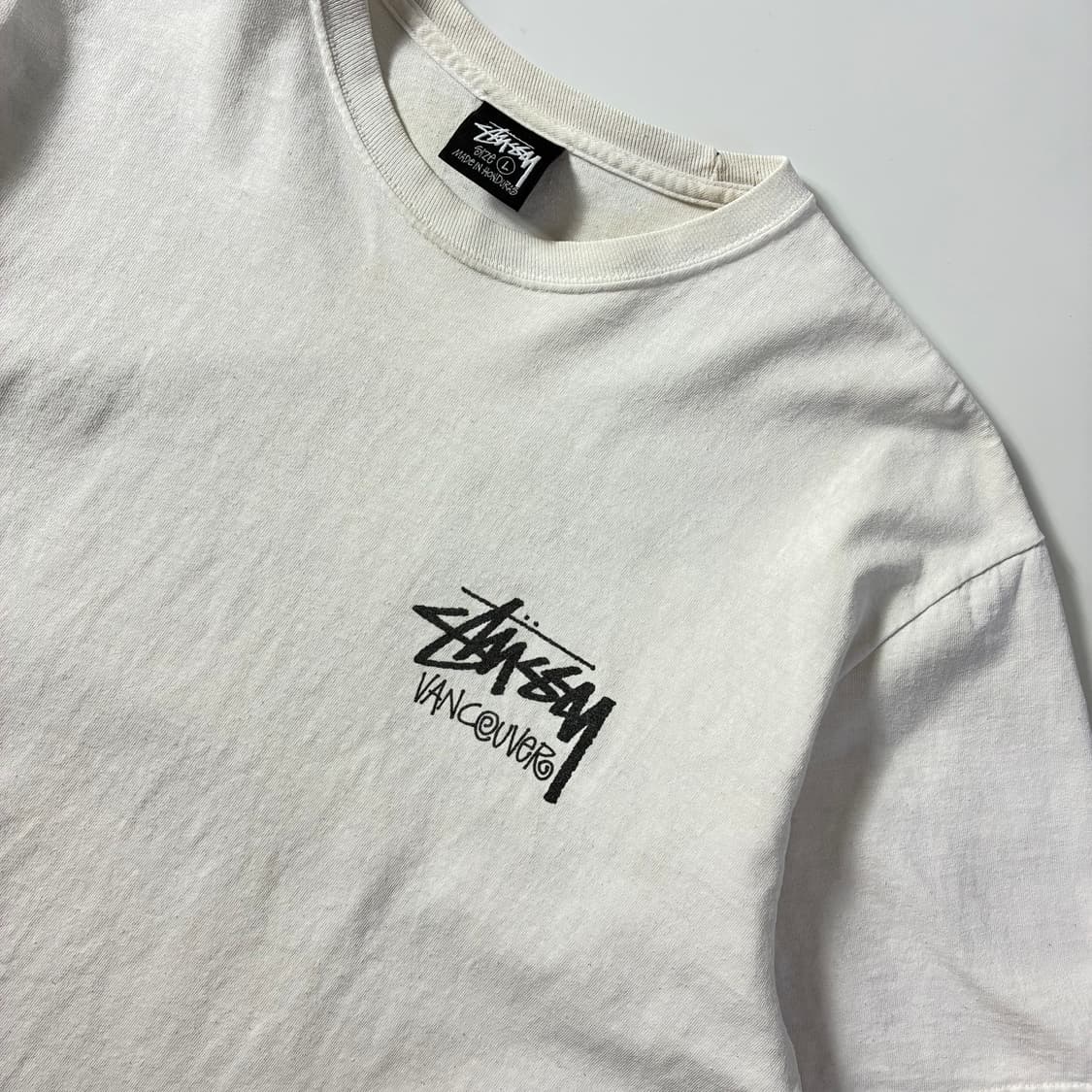 Stussy  스투시 스탁 밴쿠버 화이트 반팔 티셔츠  상품이미지4