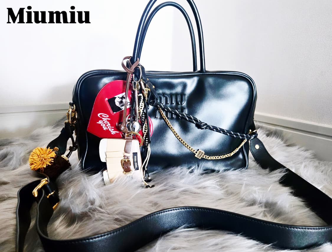 Miumiu 미우미우 가죽 탑 핸들백 보백 상품이미지2