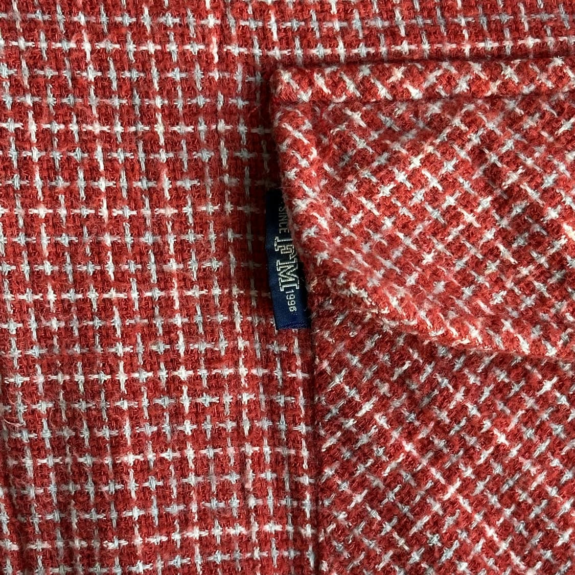 빈티지 레드 체크 셔츠 자켓 상품이미지4