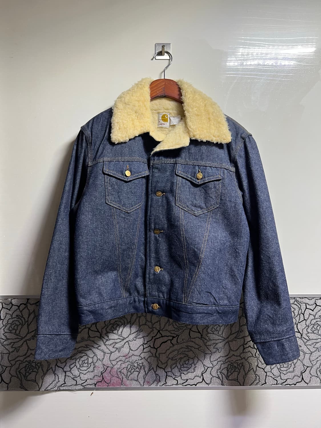빈티지 칼하트 데님 쉐르파 자켓 상품이미지1