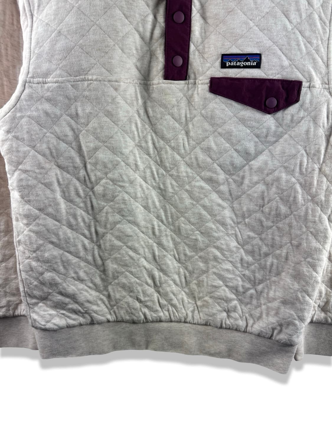 파타고니아 버건디 오가닉 코튼 퀼트 스냅-T 풀오버2305 상품이미지4