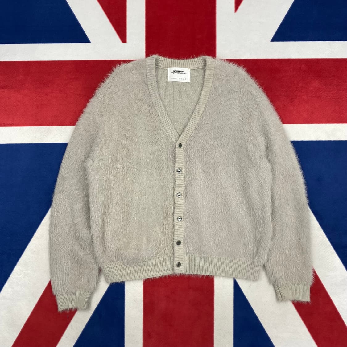 노매뉴얼 헤어리 가디건L 실측 XL  상품이미지1