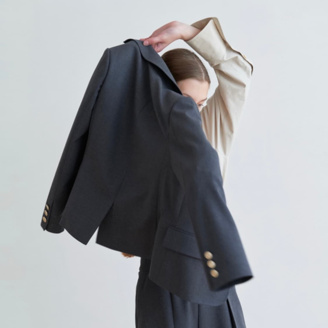 블루워시(BLW) 골드버튼 클래식 울자켓 55-66 상품이미지3