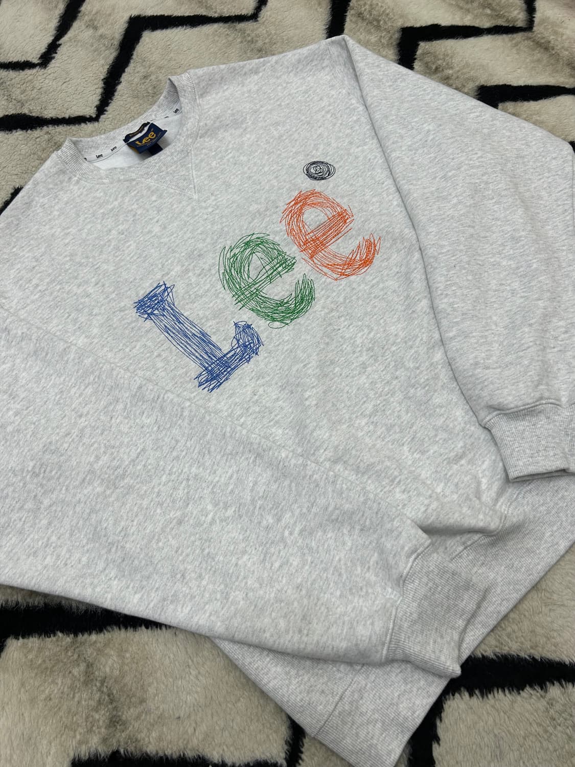 [L]Lee 스티치 로고 맨투맨/라이트그레이 상품이미지1