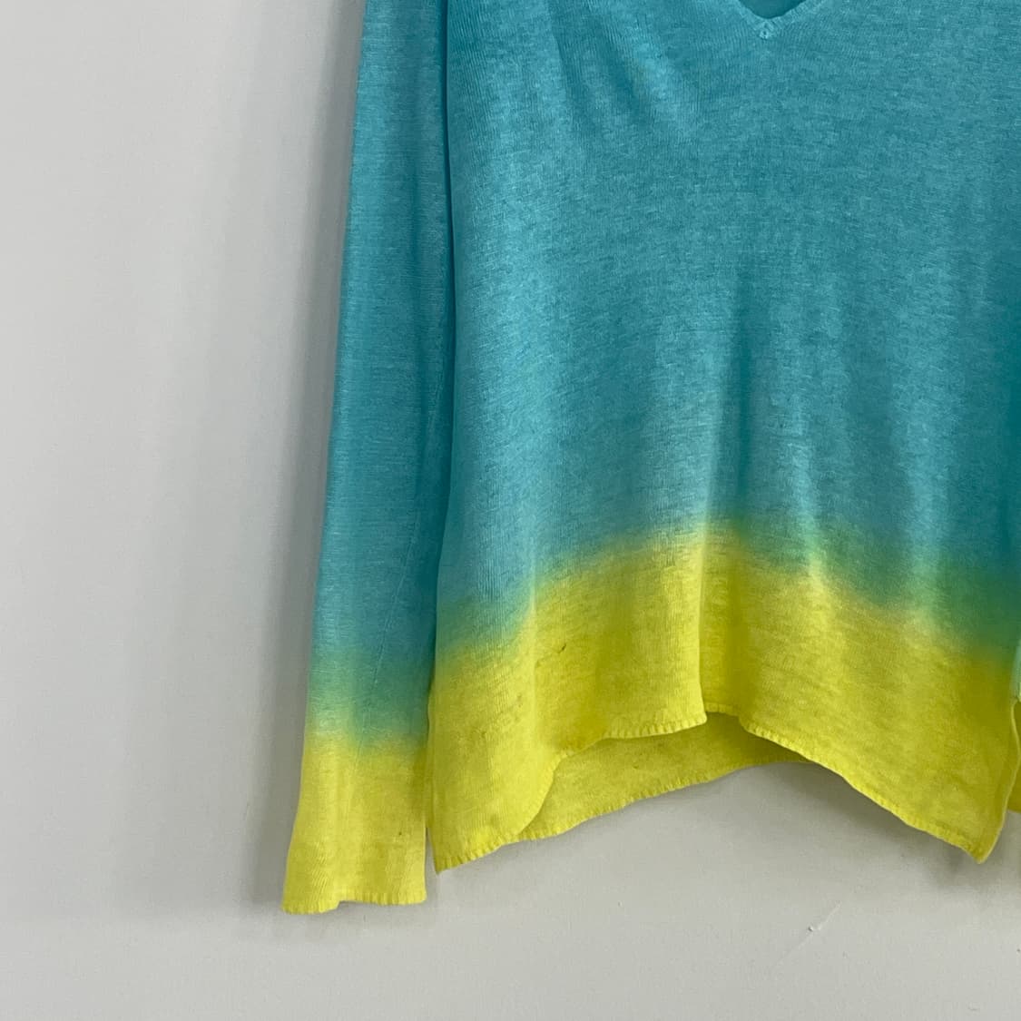 폴로 랄프로렌 V 넥 코튼 그라데이션 니트 미사깔 상품이미지4