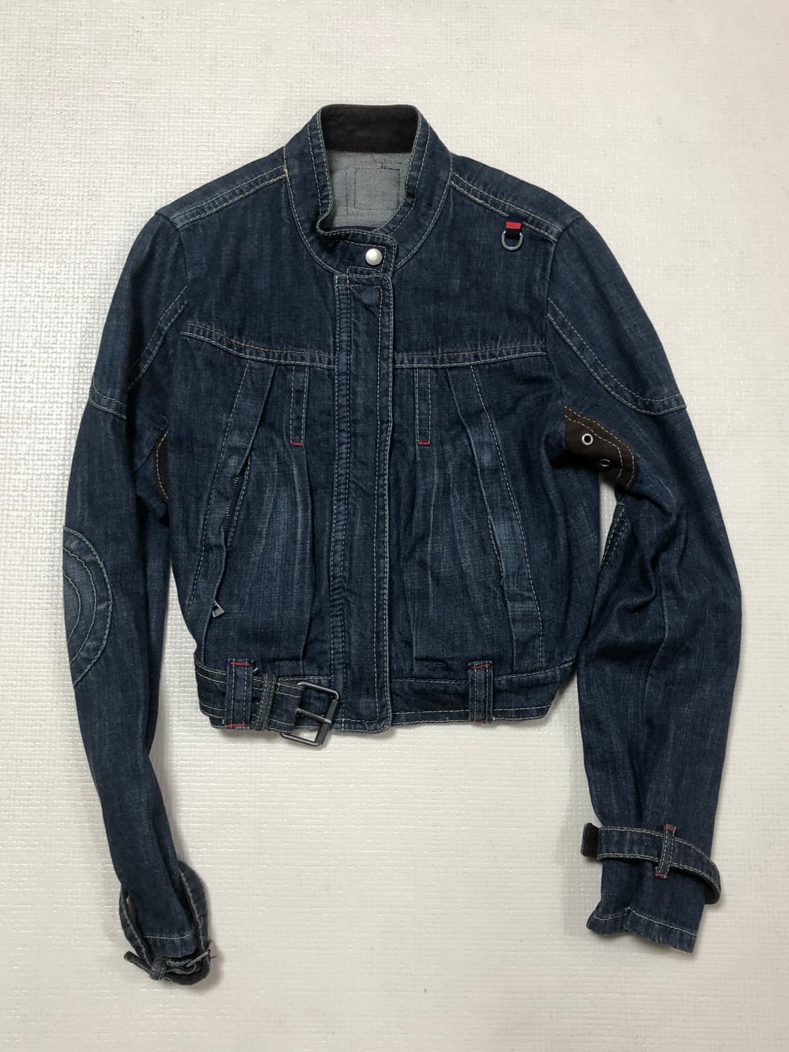 빈티지 데님 벨티드 자켓 상품이미지7