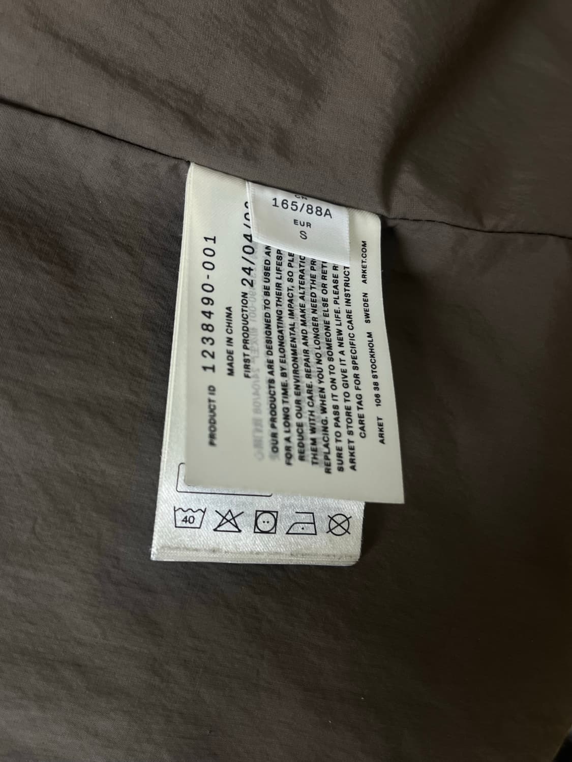 아르켓 하이칼라 다운 자켓 s 상품이미지7