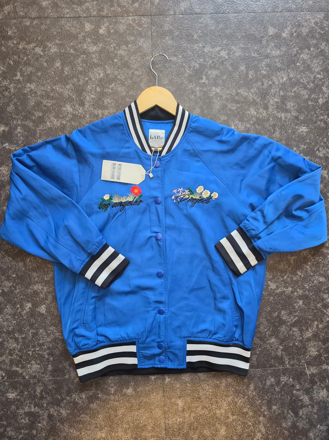 LAP 브랜드 블루 컬러 유니섹스 빈티지 스타디움 자켓- F 상품이미지1