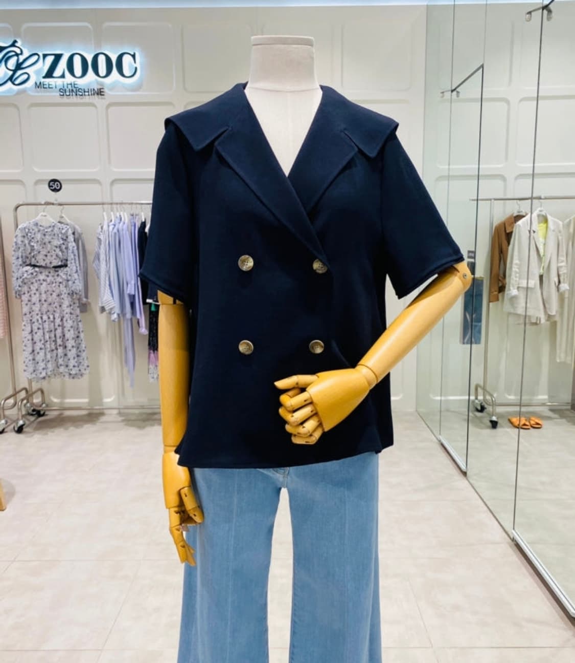 주크 ZOOC  세일러카라 블라우스  상품이미지1