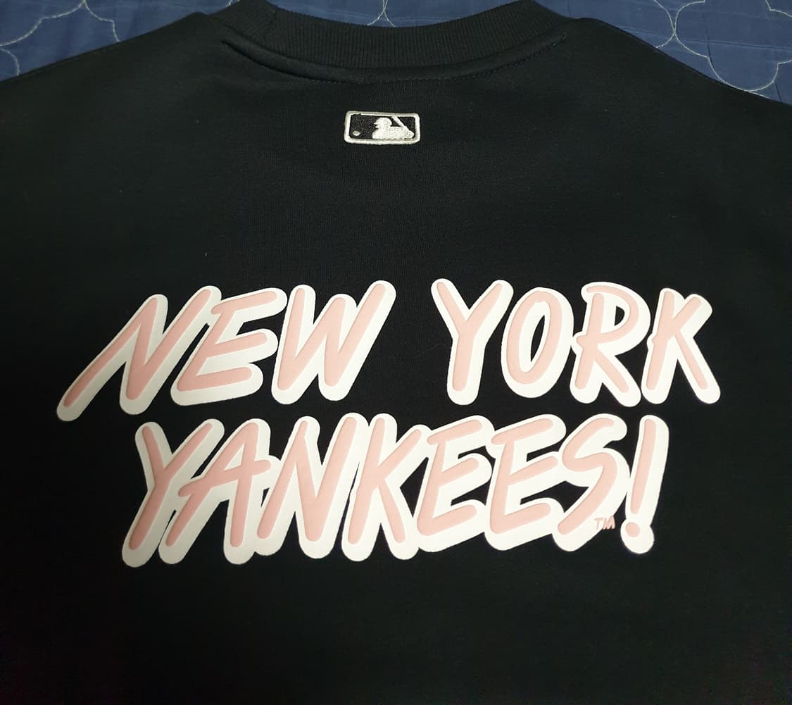 MLB 뉴욕 양키스 풀오버 팝콘 프린팅 맨투맨 블랙 (XS) 상품이미지3