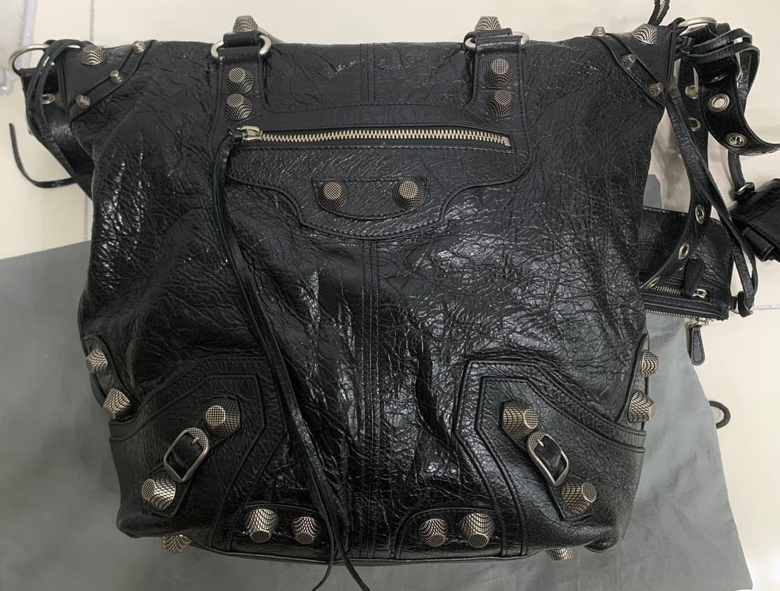 발렌시아가 르카골 미디엄 토트백 숄더백 블랙 레더 가방 미디움 상품이미지2