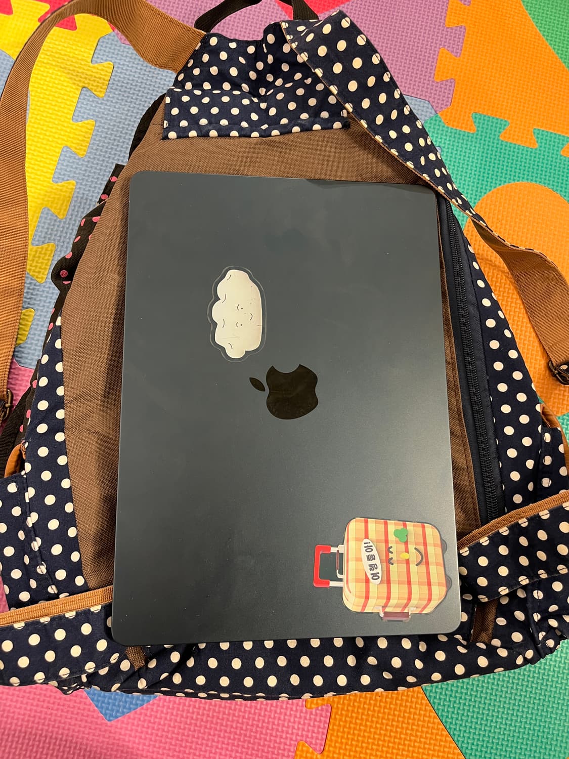 네이비 도트 모리걸 백팩 ⭐️ 상품이미지9