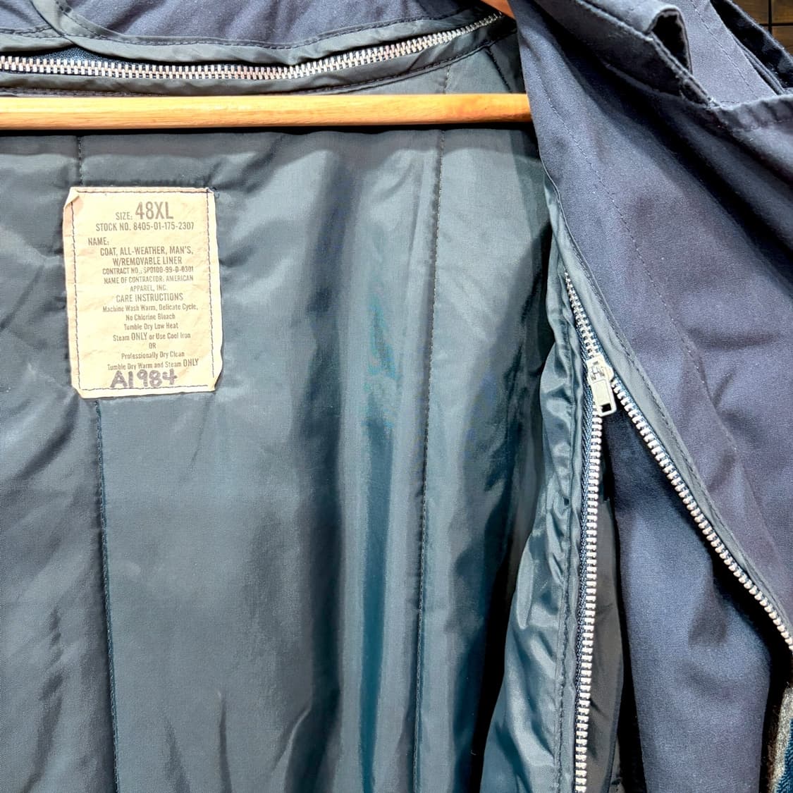 미 해군 트렌치코트 (XL) 상품이미지6